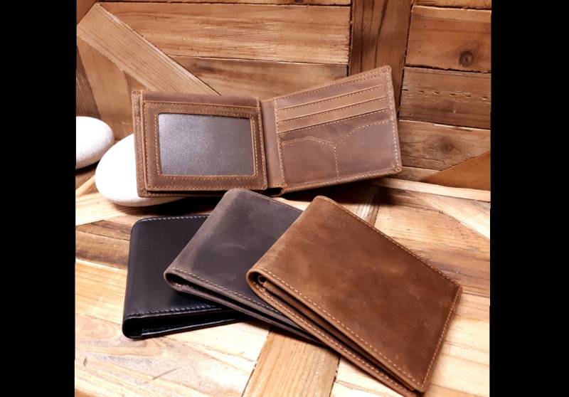 Herren Bifold Brieftasche, Personalisierte Leder Rindsleder Rfid Benutzerdefinierte Beunruhigtes von GiftsforallDesign