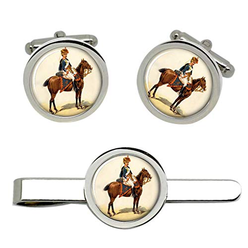 Giftshop UK 15th Husaren 1811 Illustration Manschettenknöpfe Und Krawatte Clip Set Giftshop UK 15th Husaren 1811 Illustration Manschettenknöpfe Und Krawatte Clip Set von Giftshop UK