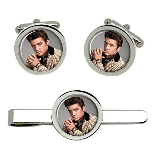 Giftshop UK Elvis Aaron Presley Manschettenknöpfe und Krawatte Clip Set von Giftshop UK