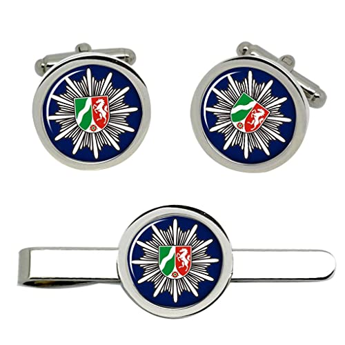 Giftshop UK Polizei Nordrhein-Westfalen Manschettenknöpfe Und Krawatte Clip Set Giftshop UK Polizei Nordrhein-Westfalen Manschettenknöpfe Und Krawatte Clip Set von Giftshop UK