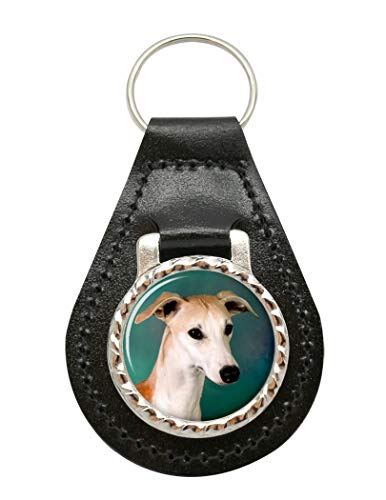 Whippet Leder Schlüsselanhänger von Giftshop UK