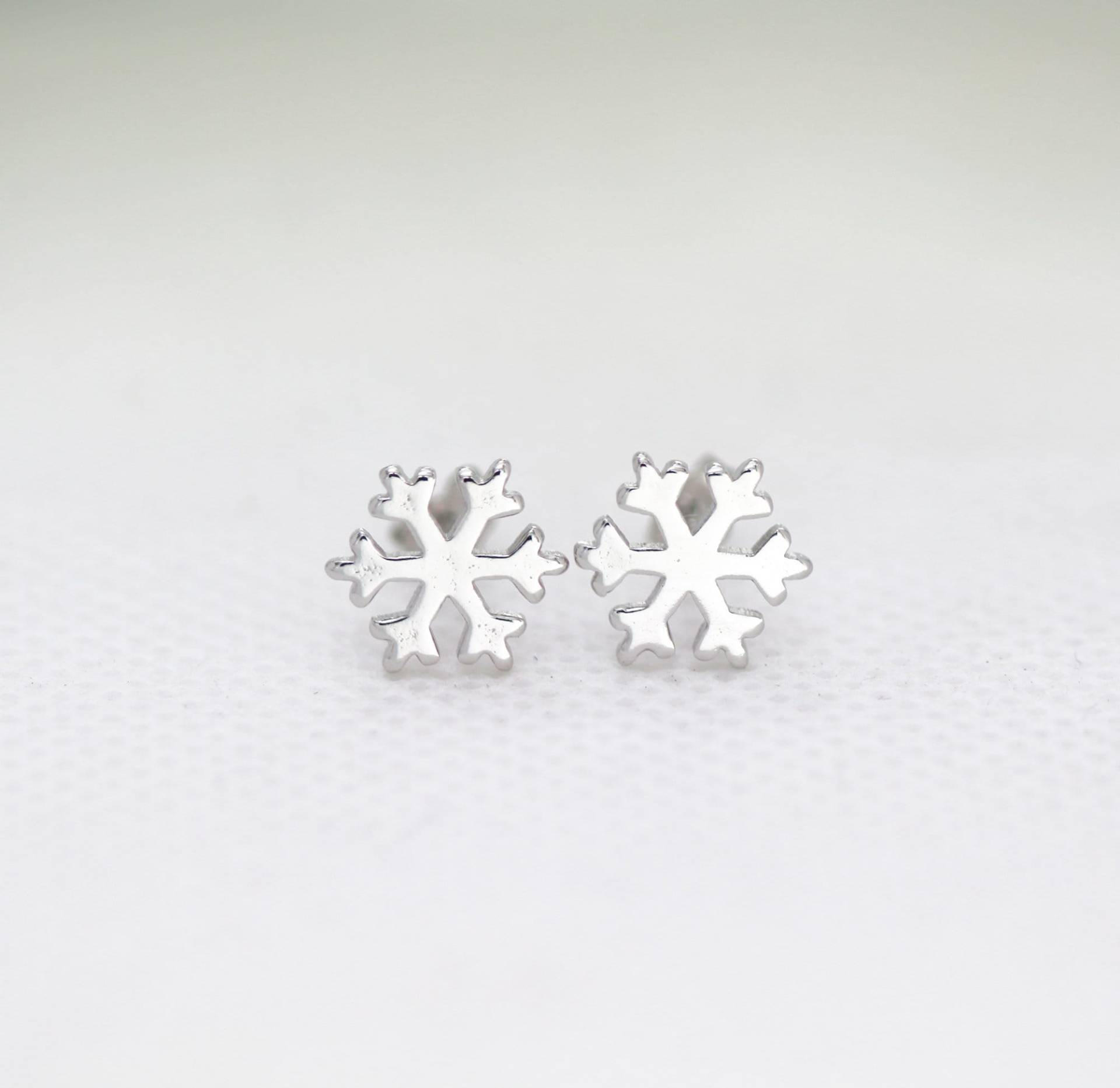 Silber Ohrringe Für Frauen, Sterling Ohrringe, Ohrstecker, Mädchen Schneeflocke Blumen Blüten von GifttreeShop