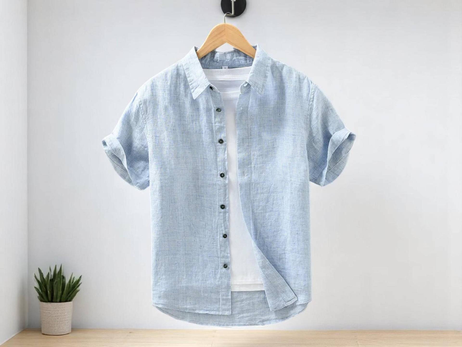 100% Leinen Herren Sommerhemd - Leichtes Vintage Kurzarm Casual Top, Atmungsaktive Cityboy Style 2024 Mode 100% Leinen Herren Sommerhemd - Leichtes Vintage Kurzarm Casual Top, Atmungsaktive Cityboy Style 2024 Mode von GiftytreasureCo