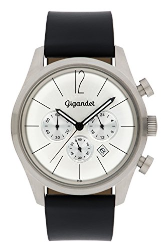 Gigandet Herren-Chronograph Quarz Datum Analog mit Lederarmband Art Deco G13-001 von Gigandet