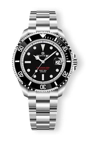 Gigandet Automatikuhr Sea Ground 3000 - Made in Germany - Swiss Made Automatikwerk P092 - Keramiklünette Saphirglas Super Luminova - Verschraubtes Edelstahlarmband 300m/30bar - G3000-002M-C von Gigandet