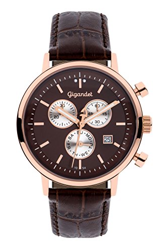 Gigandet Classico Herren-Armbanduhr Chronograph Quarz Analog Lederarmband braun G6-009 Gigandet Classico Herren-Armbanduhr Chronograph Quarz Analog Lederarmband braun G6-009 von Gigandet