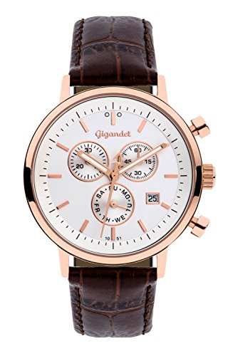 Gigandet Classico Herren-Armbanduhr Chronograph Quarz Analog Lederarmband braun G6-006 Gigandet Classico Herren-Armbanduhr Chronograph Quarz Analog Lederarmband braun G6-006 von Gigandet