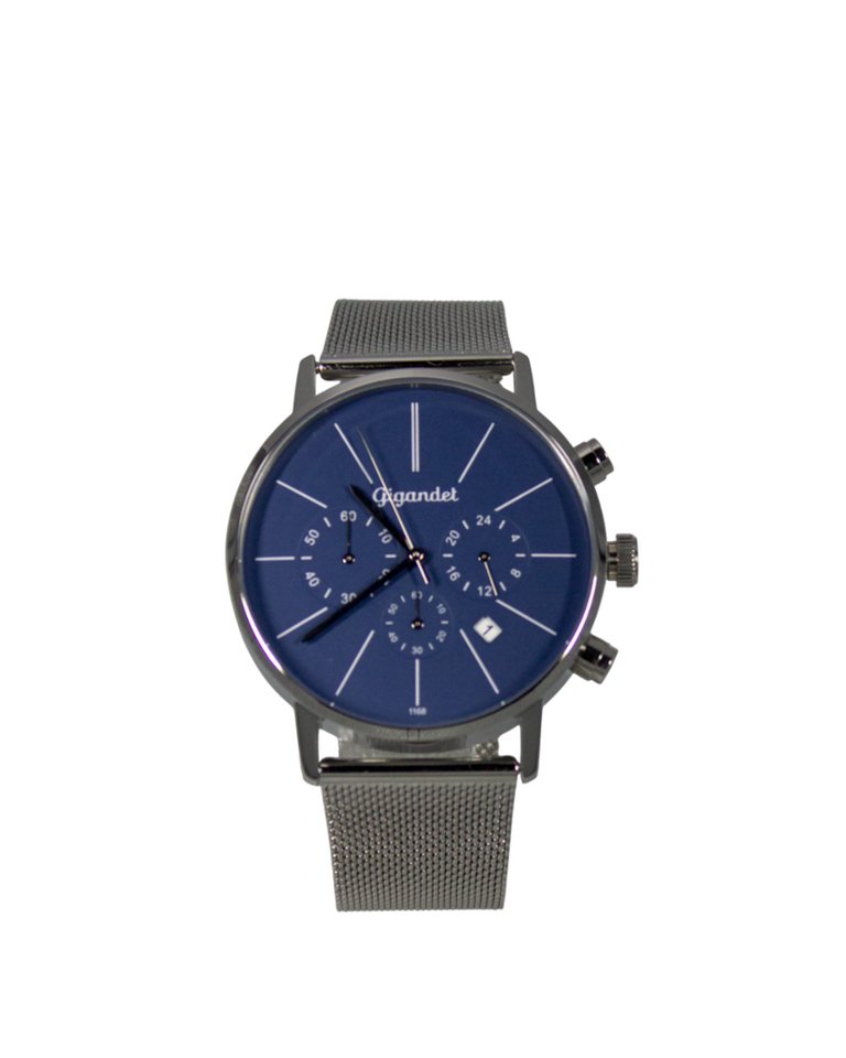 Gigandet Chronograph Armbanduhr Herren Damen Silber Braun Datum G32-011, Mesharmband, Edelstahlgehäuse, 3ATM wasserdicht Gigandet Chronograph Armbanduhr Herren Damen Silber Braun Datum G32-011, Mesharmband, Edelstahlgehäuse, 3ATM wasserdicht von Gigandet