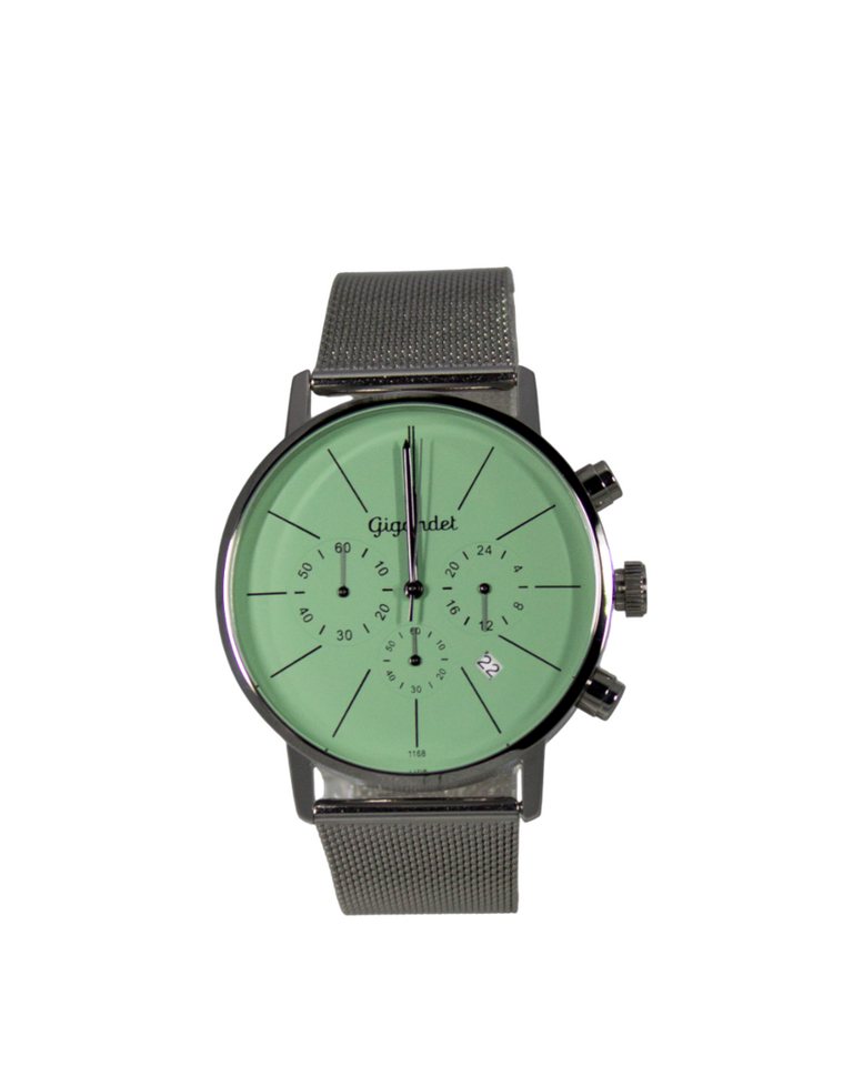 Gigandet Chronograph Armbanduhr Herren Damen Silber Grün Datum G32-009, Mesharmband, Edelstahlgehäuse, 3ATM wasserdicht Gigandet Chronograph Armbanduhr Herren Damen Silber Grün Datum G32-009, Mesharmband, Edelstahlgehäuse, 3ATM wasserdicht von Gigandet