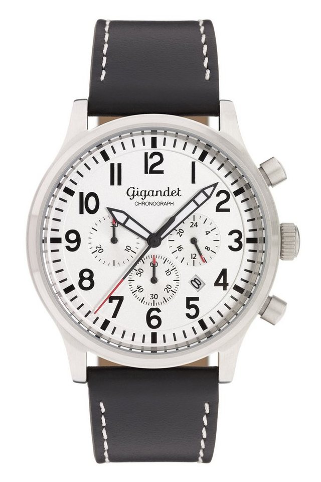 Gigandet Chronograph Destination, Mineralglas, Chronograph, Datumsanzeige, 24-Std. Anzeige von Gigandet