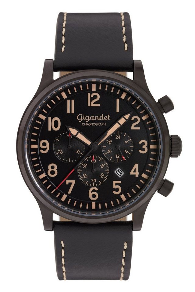 Gigandet Chronograph Destination, Mineralglas, Chronograph, Datumsanzeige, 24-Std. Anzeige von Gigandet