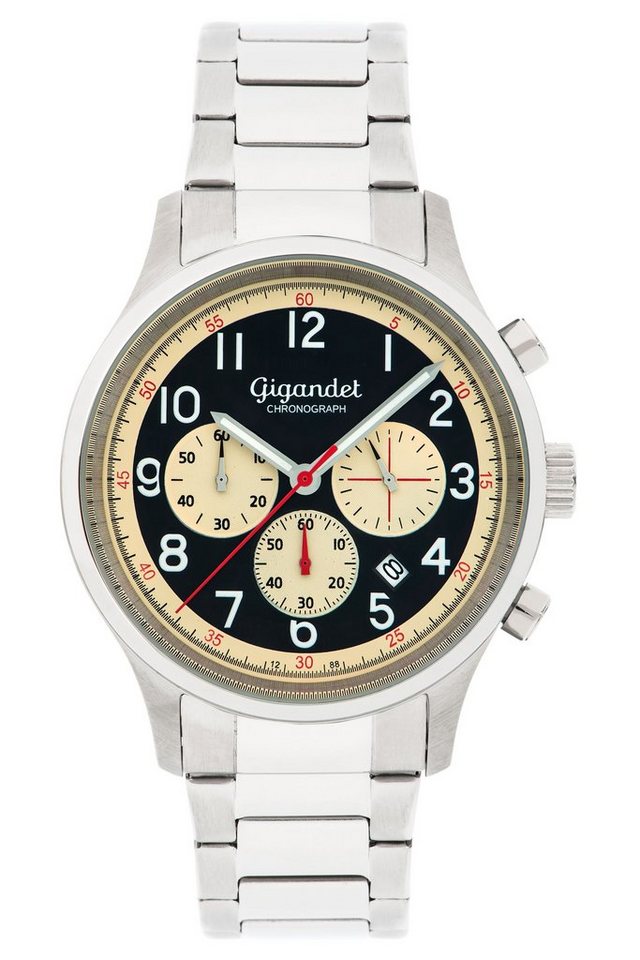 Gigandet Chronograph Efficiency, Mineralglas, Datum, Chronograph, 24-Std. Anzeige von Gigandet