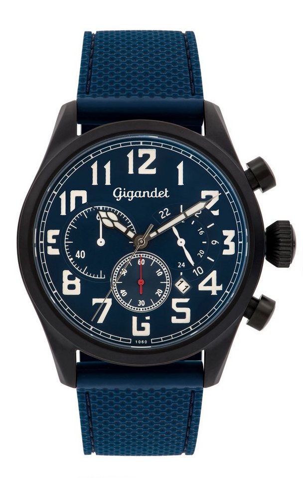 Gigandet Chronograph Interceptor, Mineralglas, Chronograph, Datumsanzeige, 24-Std. Anzeige von Gigandet