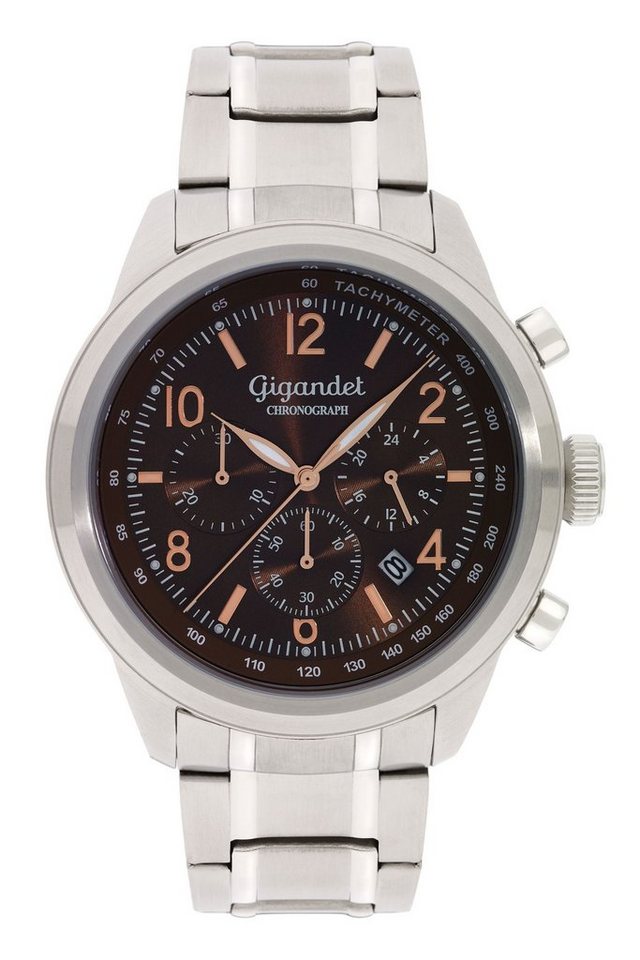 Gigandet Chronograph Journey, Mineralglas, Chronograph, Datumsanzeige, 24-Std. Anzeige, Tachymeter von Gigandet