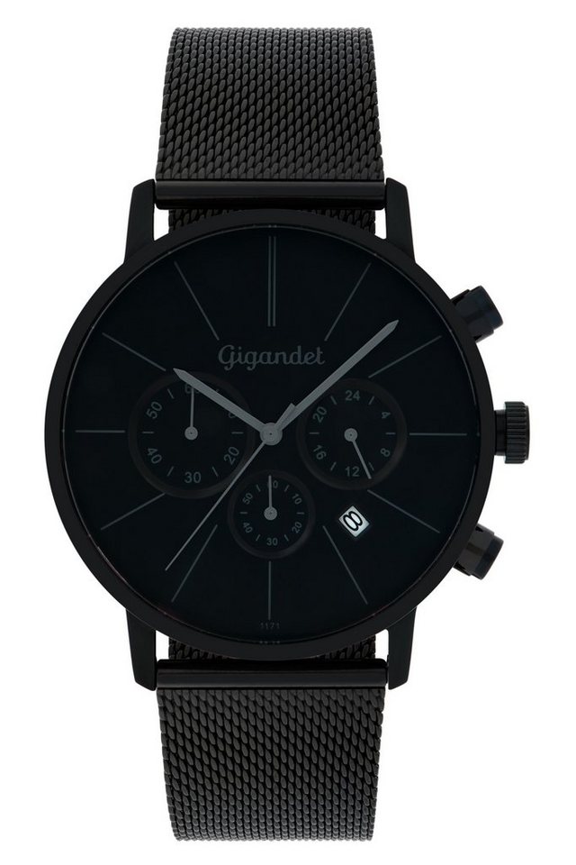 Gigandet Chronograph Minimalism, Mineralglas, Chronograph, Datumsanzeige, 24-Std. Anzeige von Gigandet