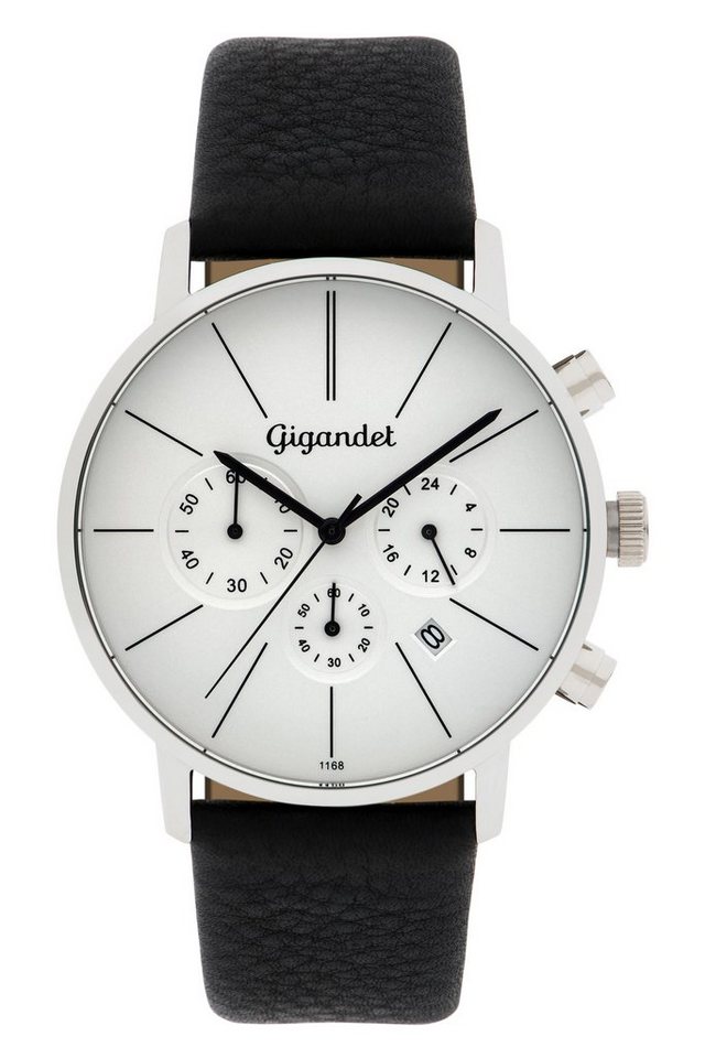 Gigandet Chronograph Minimalism, Mineralglas, Chronograph, Datumsanzeige, 24-Std. Anzeige von Gigandet