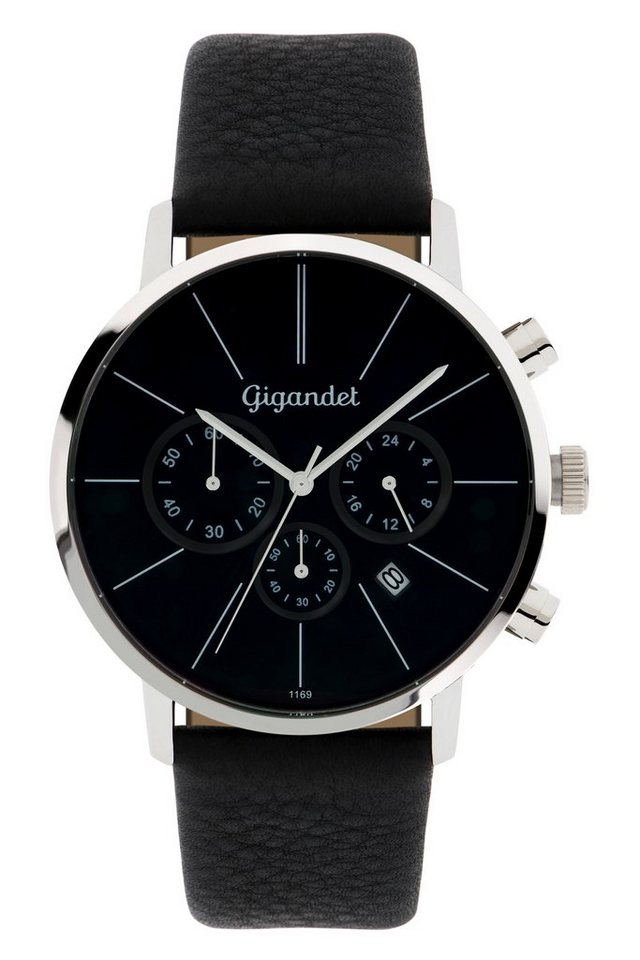 Gigandet Chronograph Minimalism, Mineralglas, Chronograph, Datumsanzeige, 24-Std. Anzeige von Gigandet