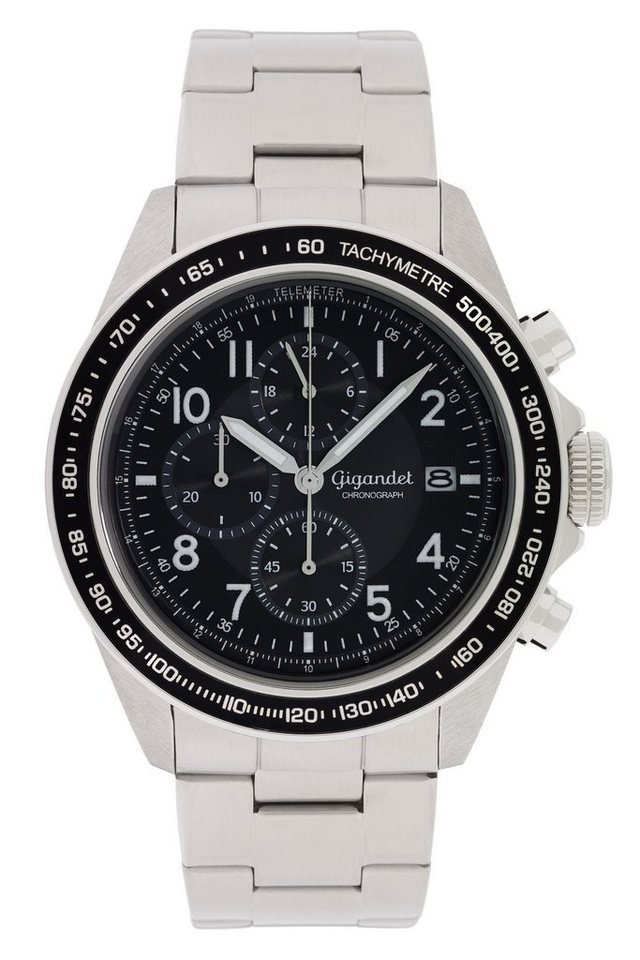 Gigandet Chronograph Racetrack, Mineralglas, Chronograph, Datumsanzeige, 24-Std. Anzeige, Tachymeter von Gigandet