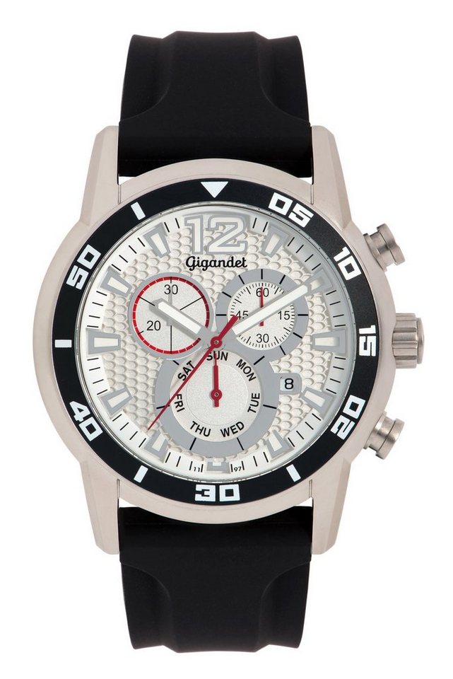 Gigandet Chronograph Speedbike, Mineralglas, Chronograph, Tages- und Datumsanzeige von Gigandet