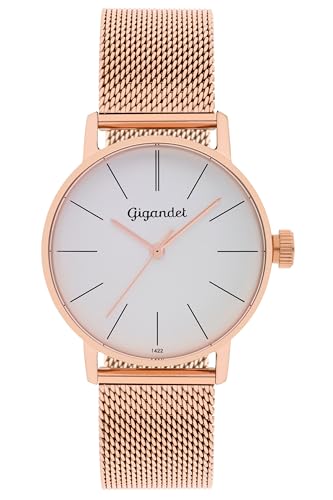 Gigandet Damen Analog Japanisches Quarzwerk Uhr mit Edelstahl Armband 14VNAG43NE/008 von Gigandet