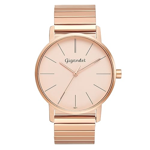 Gigandet Damen Analog Japanisches Quarzwerk Uhr mit Edelstahl Armband 3VNAG35/003 von Gigandet