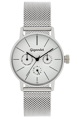 Gigandet Damen Analog Japanisches Quarzwerk Uhr mit Edelstahl Armband 3VNAG38/005 von Gigandet