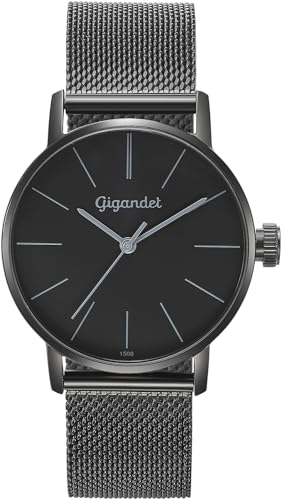 Gigandet Damen Analog Japanisches Quarzwerk Uhr mit Edelstahl Armband 3VNAG43/019 von Gigandet