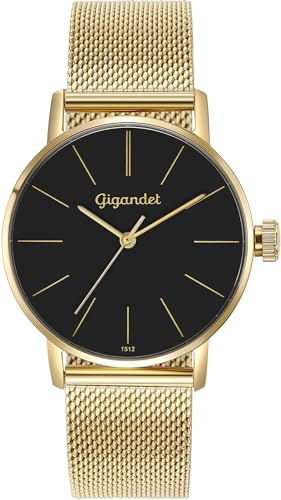 Gigandet Damen Analog Japanisches Quarzwerk Uhr mit Edelstahl Armband 3VNAG43/023 von Gigandet