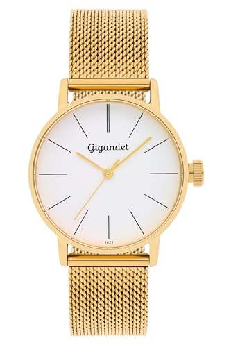 Gigandet Damen Analog Japanisches Quarzwerk Uhr mit Edelstahl Armband 6VNAG43NE/007 von Gigandet