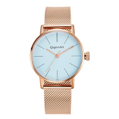 Gigandet Damen Analog Japanisches Quarzwerk Uhr mit Edelstahl Armband 9VNAG43NE/020 von Gigandet