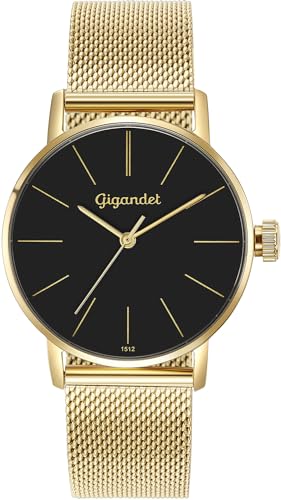 Gigandet Damen Analog Japanisches Quarzwerk Uhr mit Edelstahl Armband 9VNAG43NE/023 von Gigandet