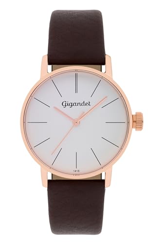 Gigandet Damen Analog Japanisches Quarzwerk Uhr mit Leder Armband 12VNAG43NE/004 von Gigandet