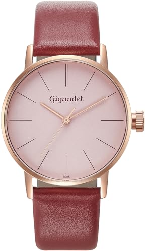 Gigandet Damen Analog Japanisches Quarzwerk Uhr mit Leder Armband 12VNAG43NE/016 von Gigandet