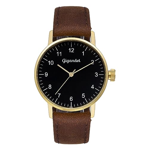 Gigandet Damen Analog Japanisches Quarzwerk Uhr mit Leder Armband 3VNAG27/002 von Gigandet