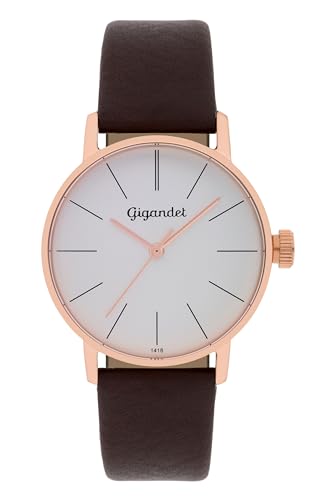 Gigandet Damen Analog Japanisches Quarzwerk Uhr mit Leder Armband 3VNAG43/004 von Gigandet