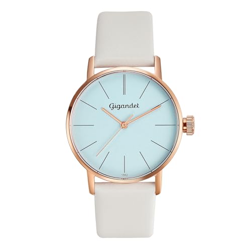Gigandet Damen Analog Japanisches Quarzwerk Uhr mit Leder Armband 3VNAG43/013 von Gigandet