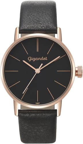 Gigandet Damen Analog Japanisches Quarzwerk Uhr mit Leder Armband 5VNAG43NE/018 von Gigandet