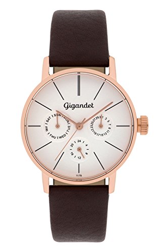 Gigandet Damenuhr Multifunktion Quarz Analog mit Lederarmband braun G38-004 Gigandet Damenuhr Multifunktion Quarz Analog mit Lederarmband braun G38-004 von Gigandet