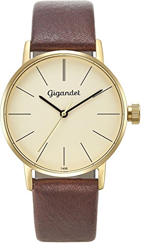 Gigandet Damen-Armbanduhr Quarzwerk Analog mit Lederarmband G43-009 von Gigandet