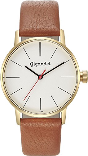 Gigandet Damen-Armbanduhr Quarzwerk Analog mit Lederarmband G43-010 von Gigandet