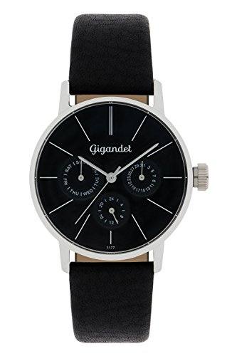 Gigandet Damen-Armbanduhr Multifunktion Quarz Analog mit Lederarmband schwarz G38-002 Gigandet Damen-Armbanduhr Multifunktion Quarz Analog mit Lederarmband schwarz G38-002 von Gigandet