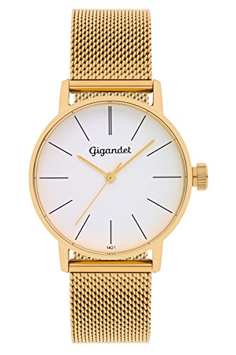 Gigandet Damenuhr Minimalism Quarz Analog mit Metallarmband Gold G43-007 von Gigandet