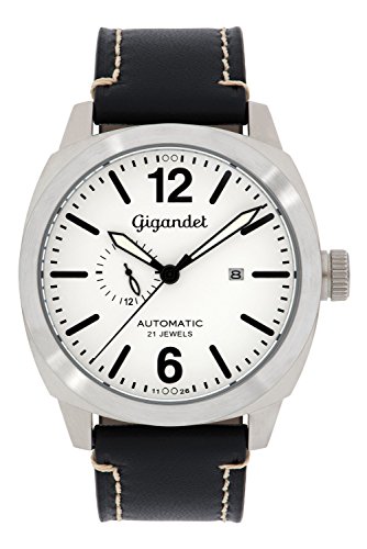 Gigandet Herren Analog Japanisches Automatikwerk Uhr mit Leder Armband 2VNAG16/008 von Gigandet