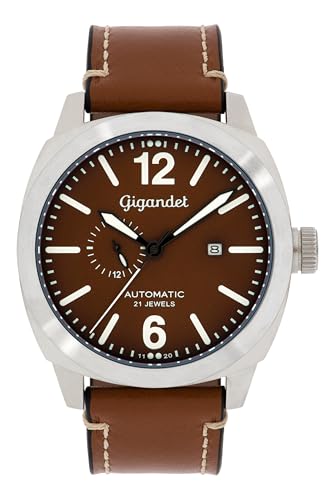 Gigandet Herren Analog Japanisches Automatikwerk Uhr mit Leder Armband 5VNAG16NE/002 von Gigandet