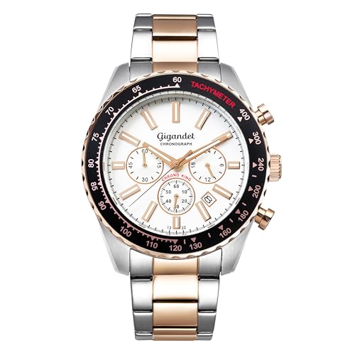 Gigandet Herren Analog Japanisches Quarzwerk Uhr mit Edelstahl Armband 10VNAG28NE/009 von Gigandet