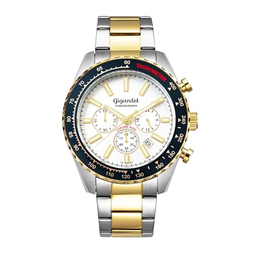 Gigandet Herren Analog Japanisches Quarzwerk Uhr mit Edelstahl Armband 13VNAG28NE/008 von Gigandet