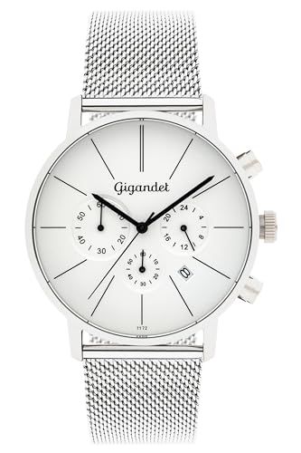 Gigandet Herren Analog Japanisches Quarzwerk Uhr mit Edelstahl Armband 14VNAG32NE/005 von Gigandet