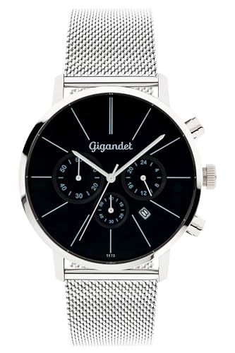 Gigandet Herren Analog Japanisches Quarzwerk Uhr mit Edelstahl Armband 14VNAG32NE/006 von Gigandet