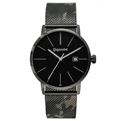 Gigandet Herren Analog Japanisches Quarzwerk Uhr mit Edelstahl Armband 14VNAG42NE/017 von Gigandet