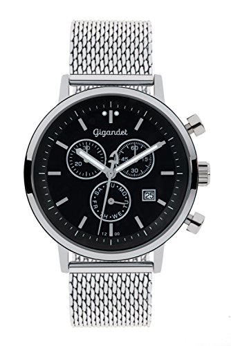 Gigandet Herren Analog Japanisches Quarzwerk Uhr mit Edelstahl Armband 2VNAG6/012 von Gigandet